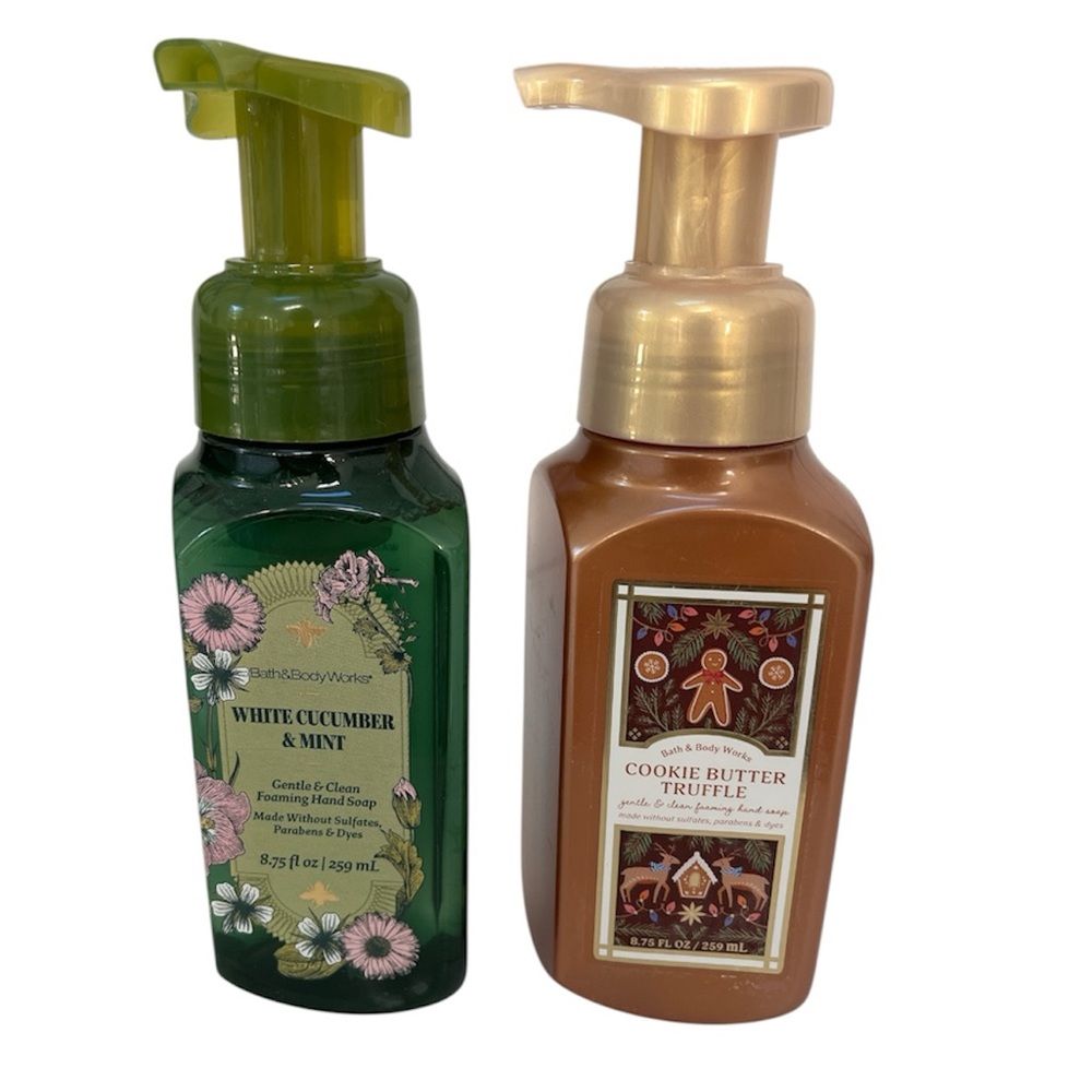 Bath & Body Works Foaming Hand Soap Cookie Butter Truffle White Cucumber NEW